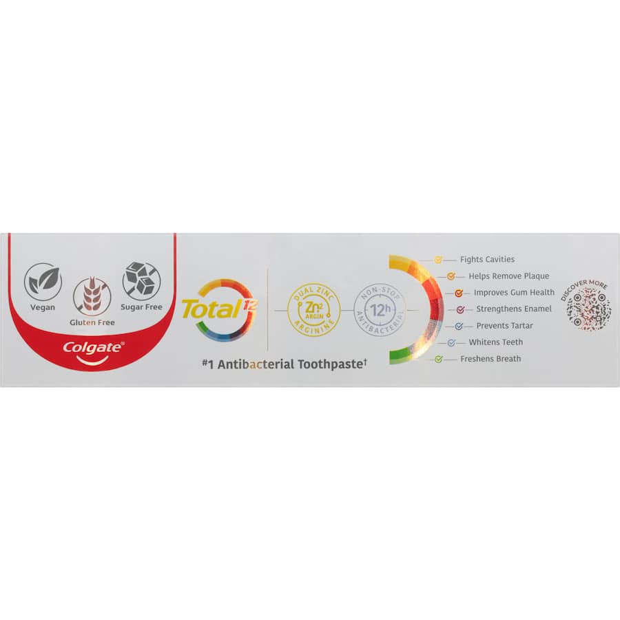 Colgate Total Antibacterial Toothpaste Whitening Tube 115g