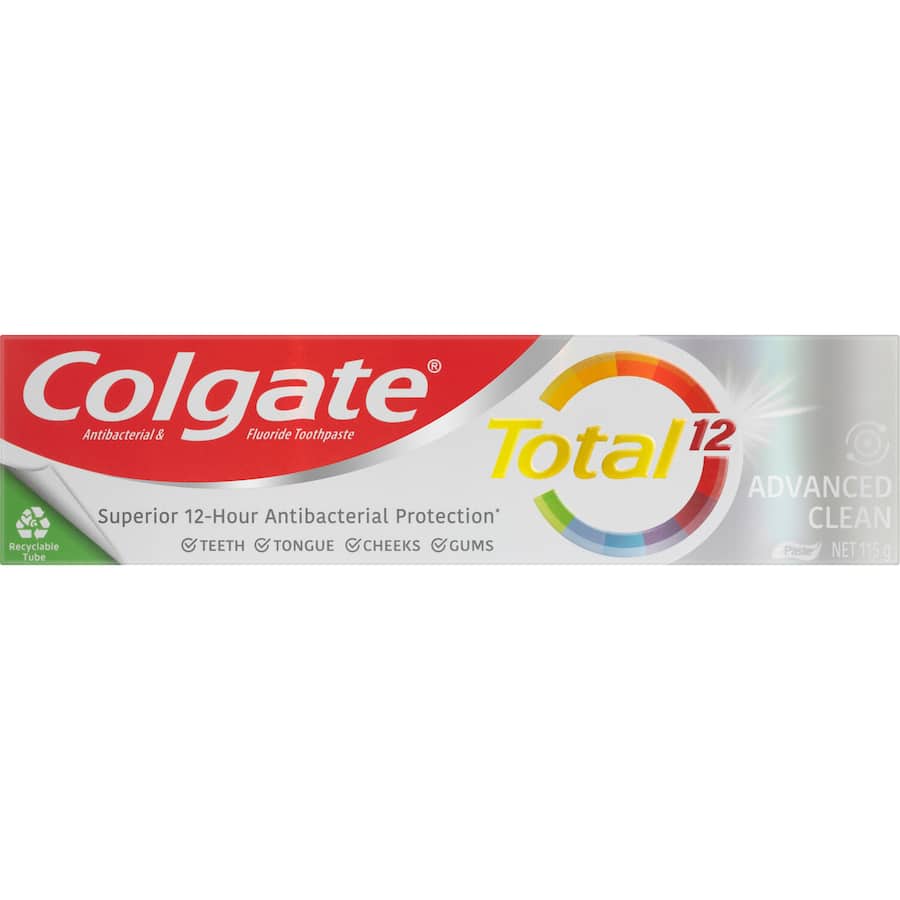 Colgate Total Antibacterial Toothpaste Deep Clean Tube 115g