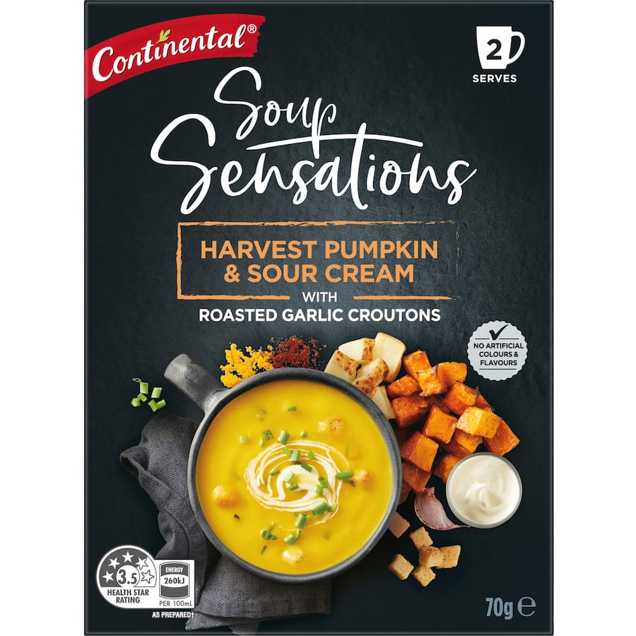 Continental Sensations Instant Soup Pumpkin & Sour Cream 70g 2pack
