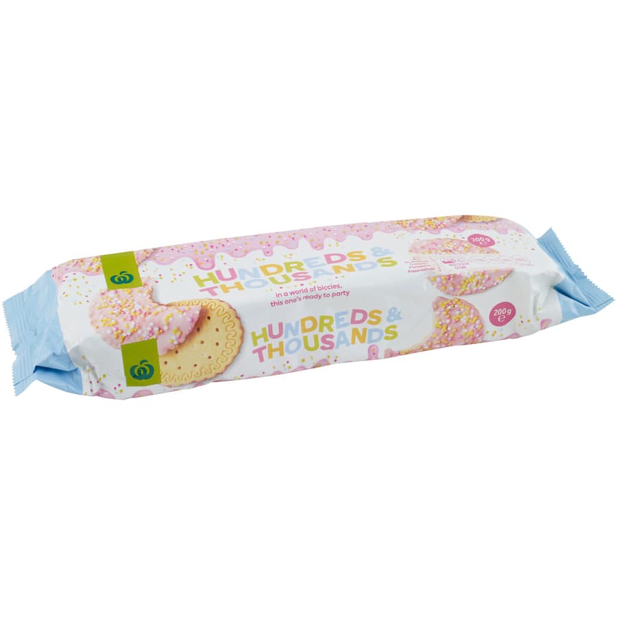 Woolworths Biscuits Hundreds & Thousands 200g