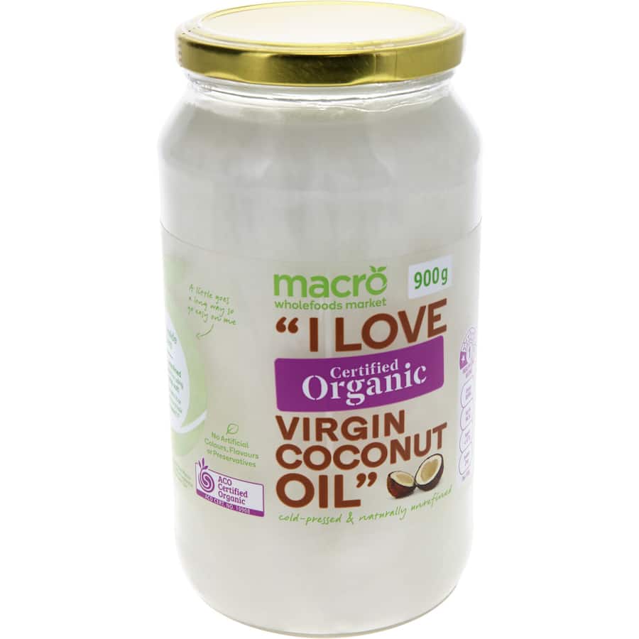 Macro Organic Virgin Coconut Oil Jar 900g