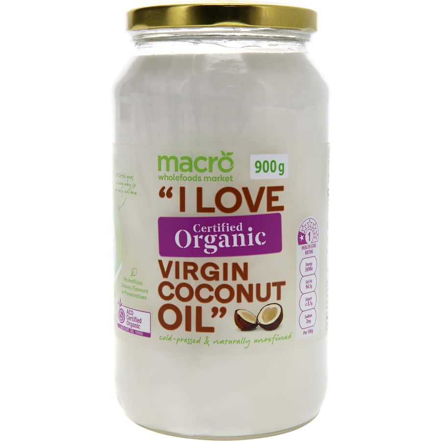 Macro Organic Virgin Coconut Oil Jar 900g