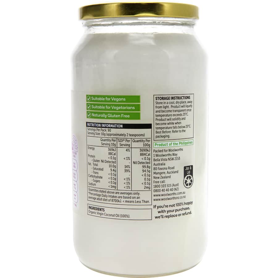 Macro Organic Virgin Coconut Oil Jar 900g