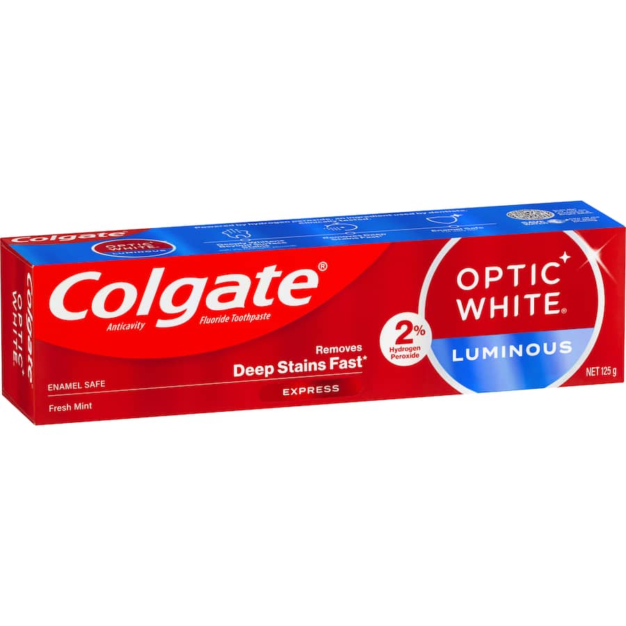 Colgate Optic White Toothpaste Express White Teeth Whitening 125g