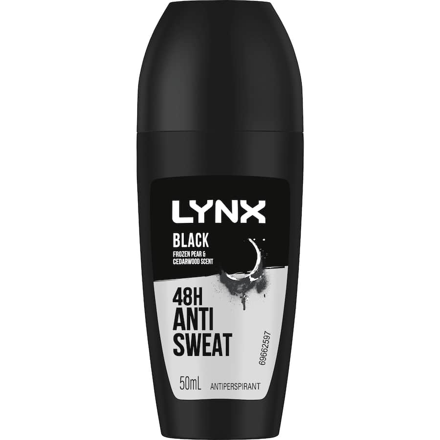 Lynx Roll On Deodorant Antiperspirant Black 50mL