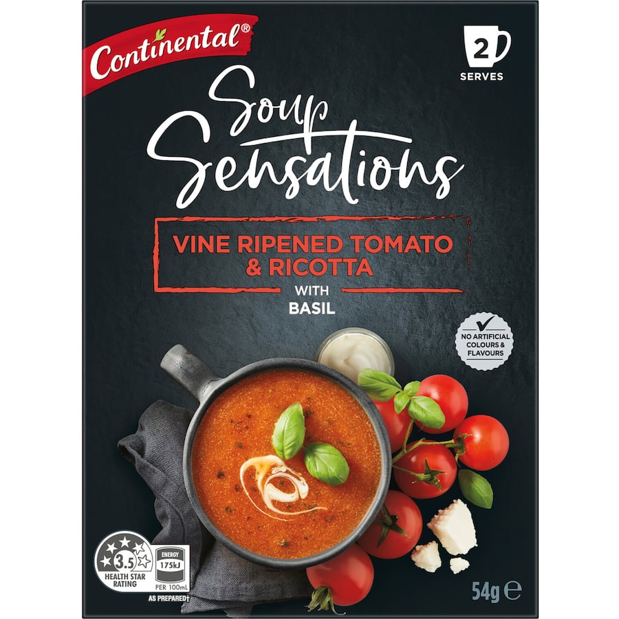 Continental Sensations Instant Soup Tomato & Ricotta 54g 2pack