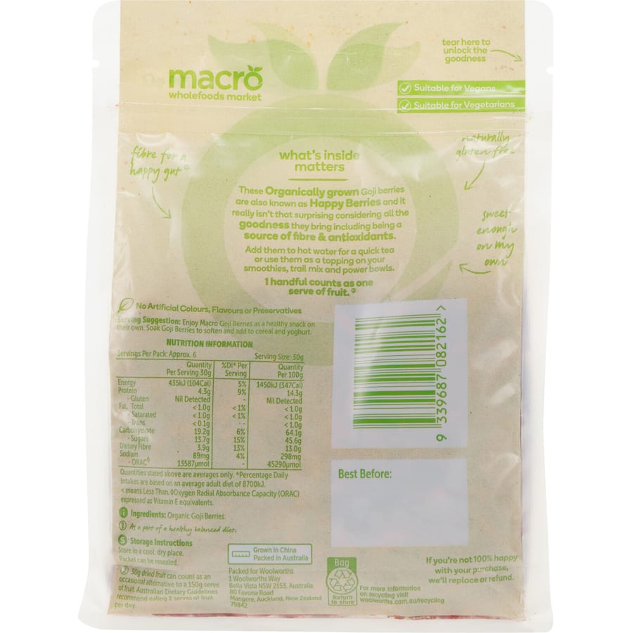 Macro Organic Goji Berries 200g