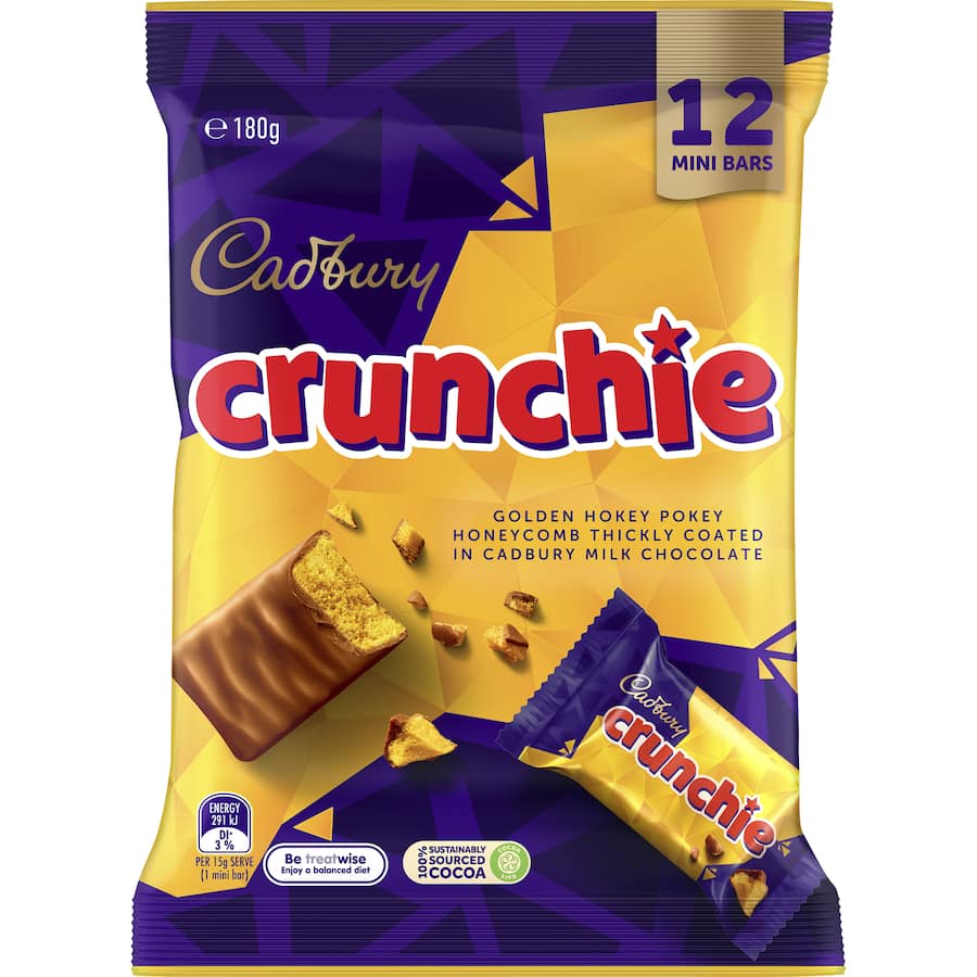 Cadbury Chocolate Sharepack Crunchie Bag 180g