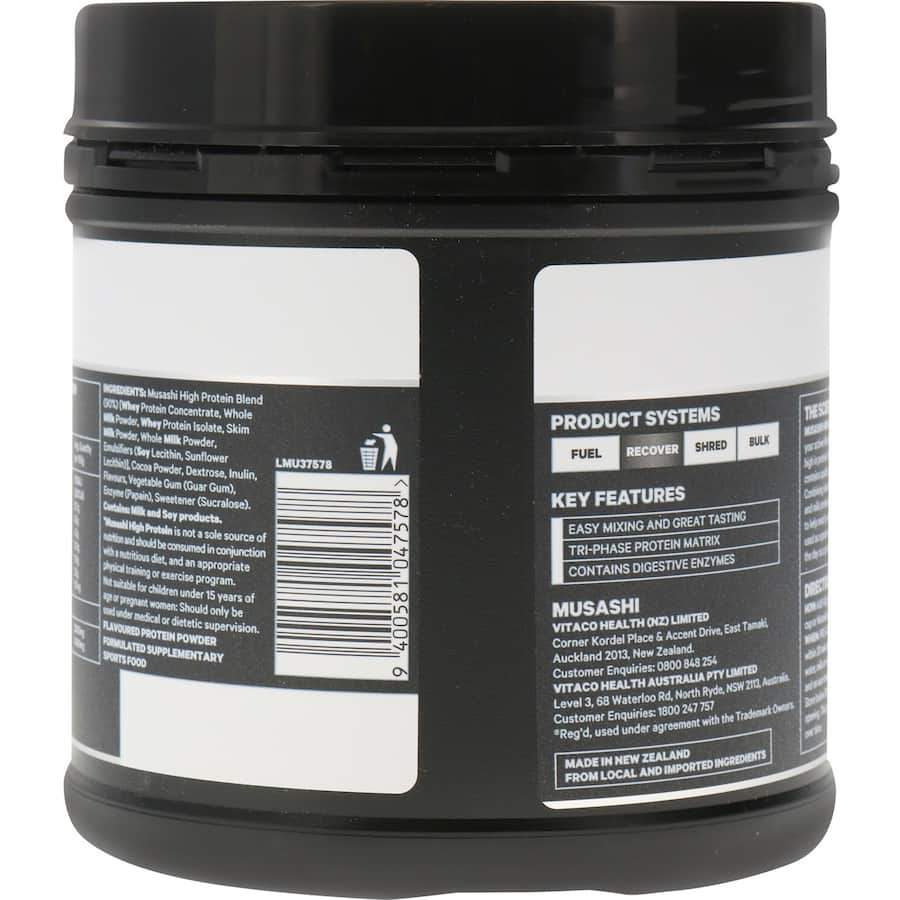 Musashi High Protein Protein Powder Chocolate 375g