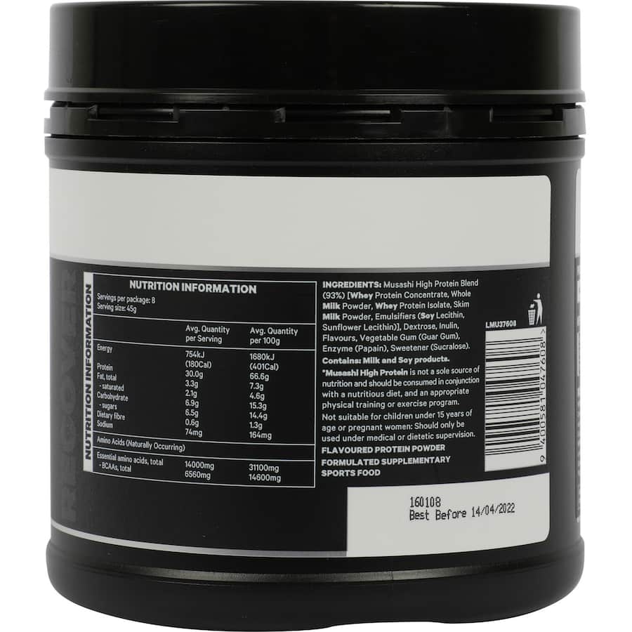 Musashi High Protein Protein Powder Vanilla 375g
