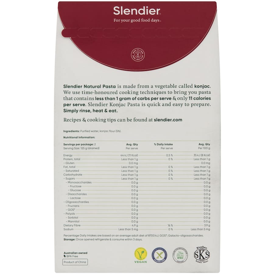 Slendier Slim Prepacked Meal Spaghetti 400g