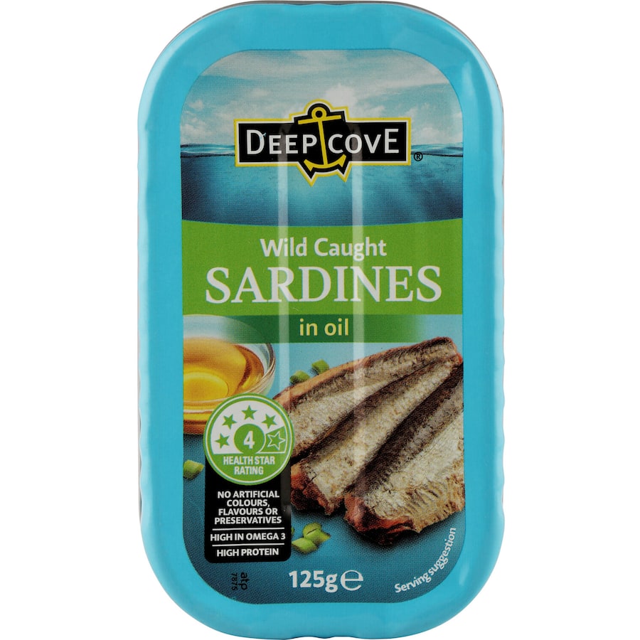 Deep Cove Sardines In Oil Tear tab can 125g