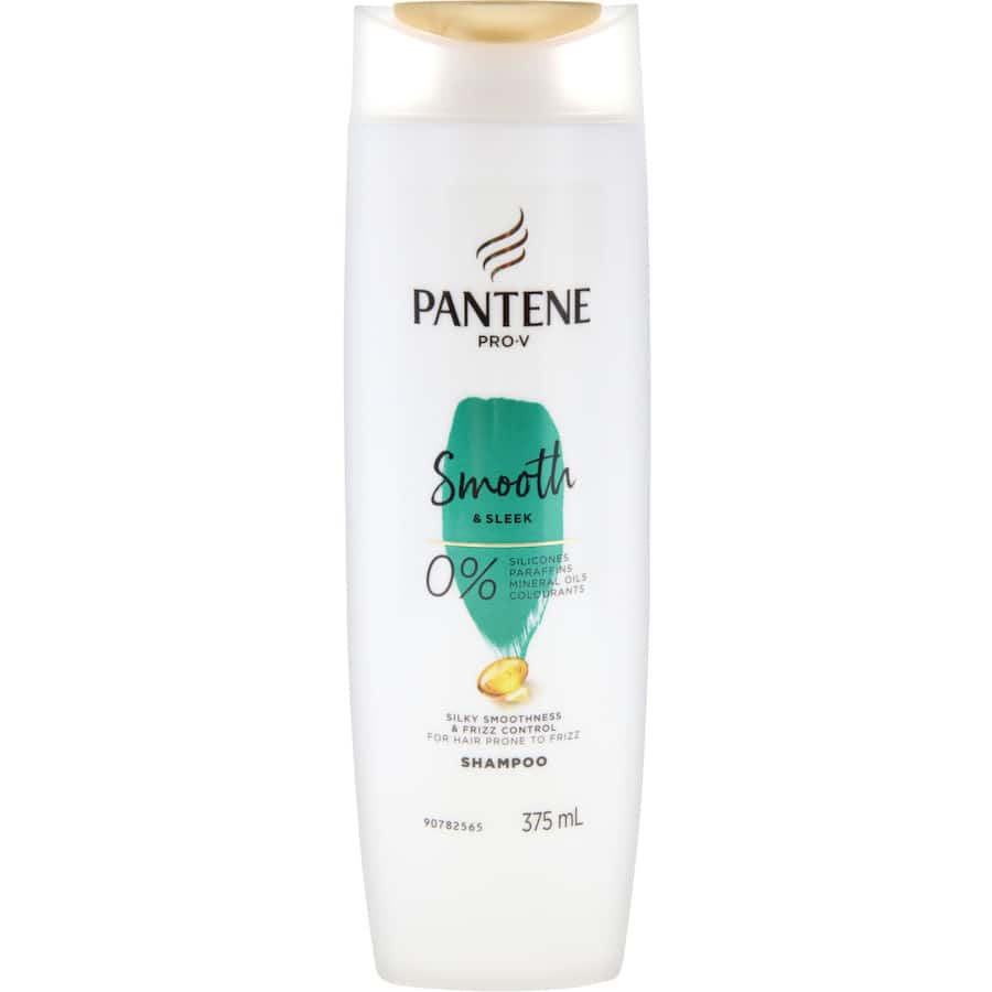 Pantene Pro-v Smooth & Sleek Shampoo For Frizzy Hair 375mL