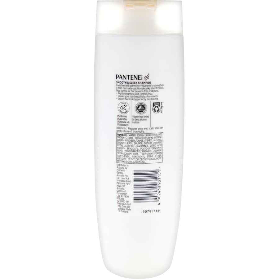 Pantene Pro-v Smooth & Sleek Shampoo For Frizzy Hair 375mL