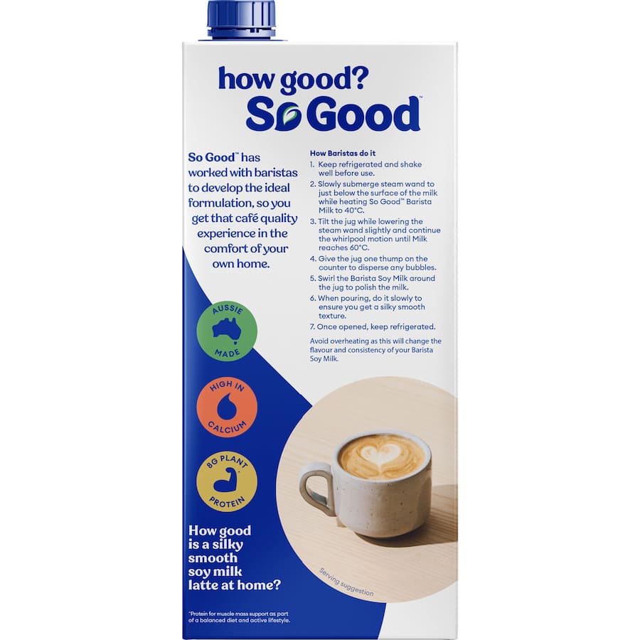 So Good Soy Milk Barista Carton 1L