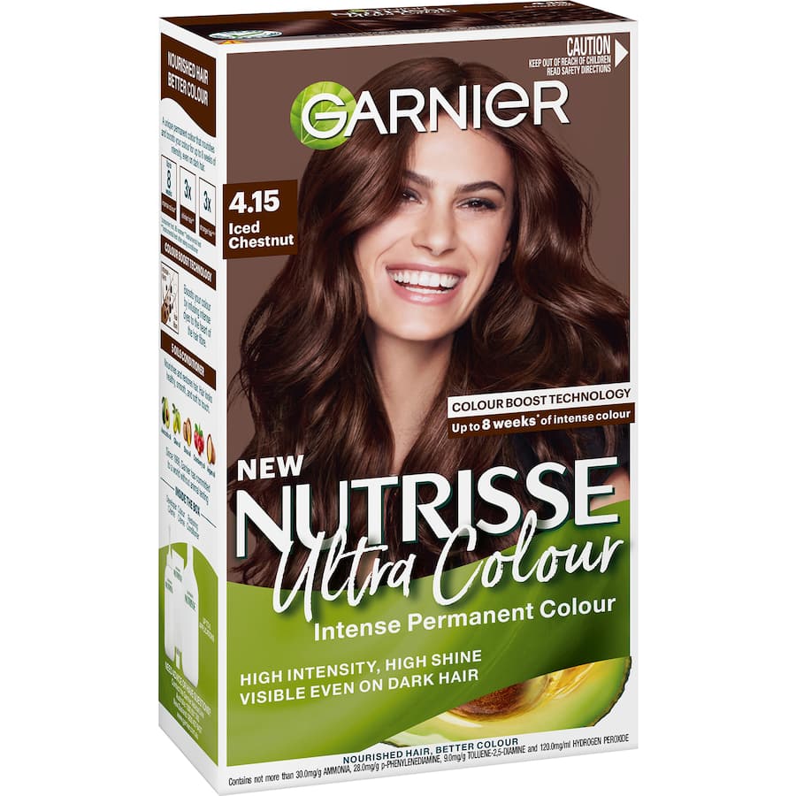 Garnier Nutrisse Hair Colour Mahogany Ash Brown 4.15 1pack