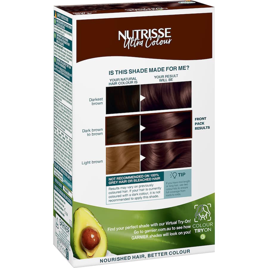 Garnier Nutrisse Hair Colour Mahogany Ash Brown 4.15 1pack