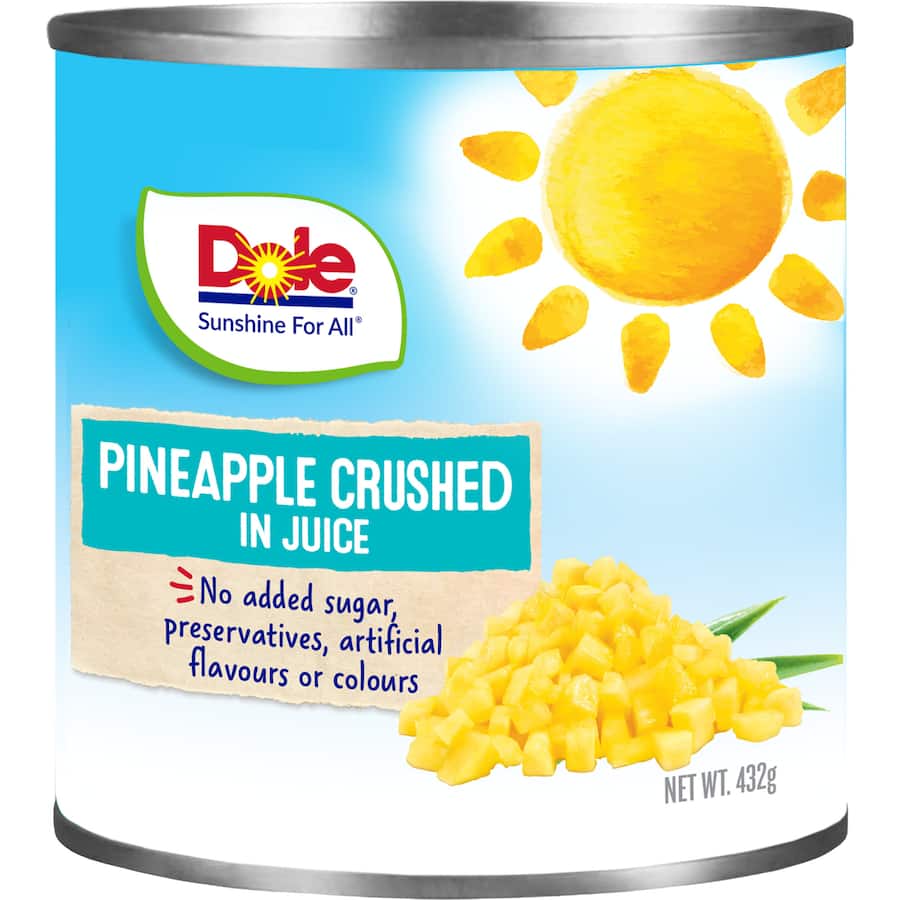 Dole Pineapple Crushed In Juice Can 432g
