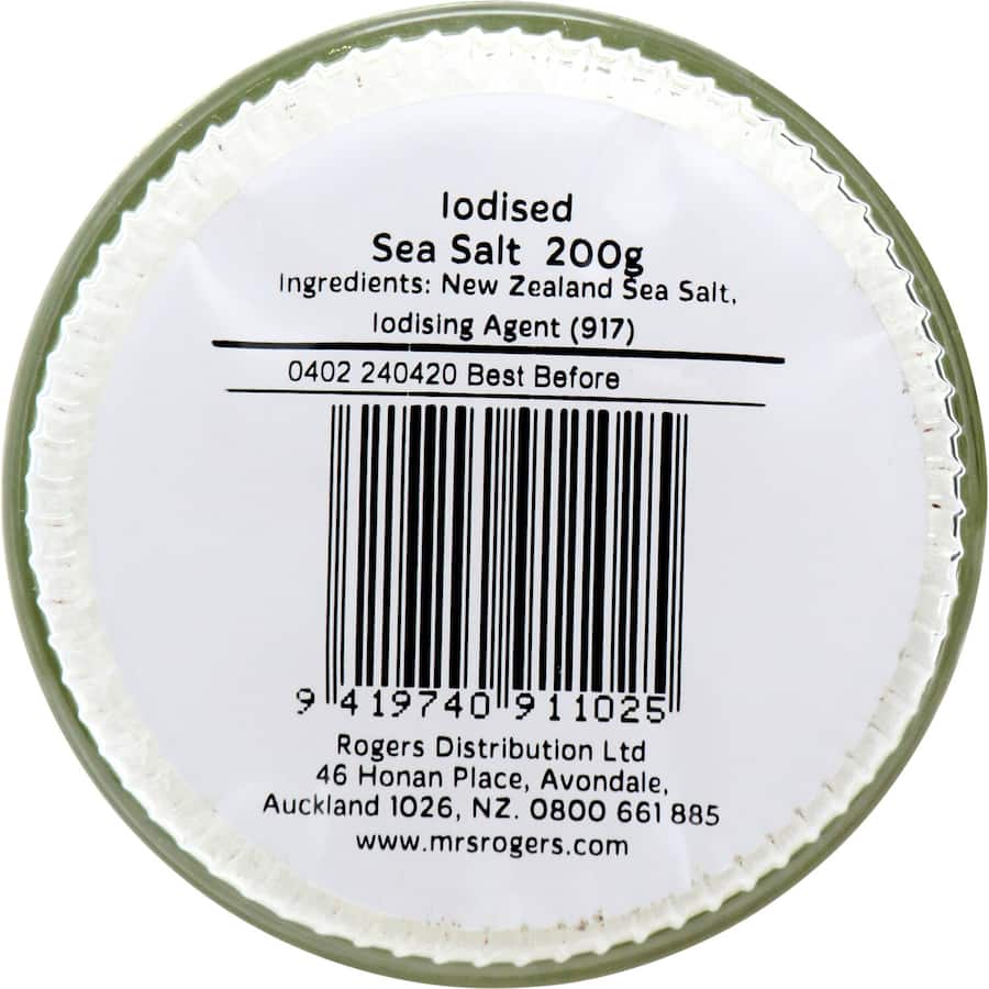 Mrs Rogers Salt Iodised Medium Grinder 200g