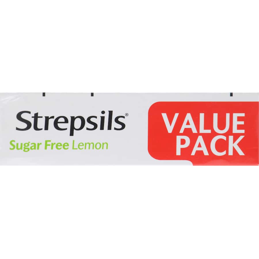 Strepsils Sugar Free Cough Throat Lozenges Lemon 36pack