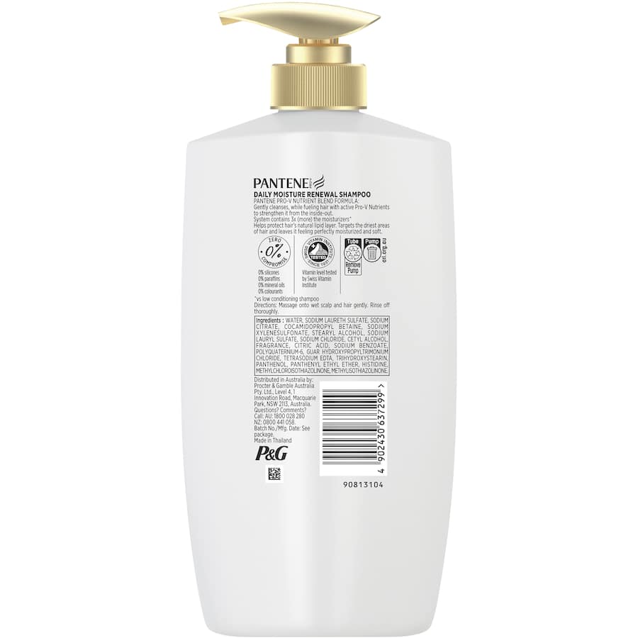 Pantene Pro-v Moisture Renewal Shampoo For Dry Hair Pump 900mL