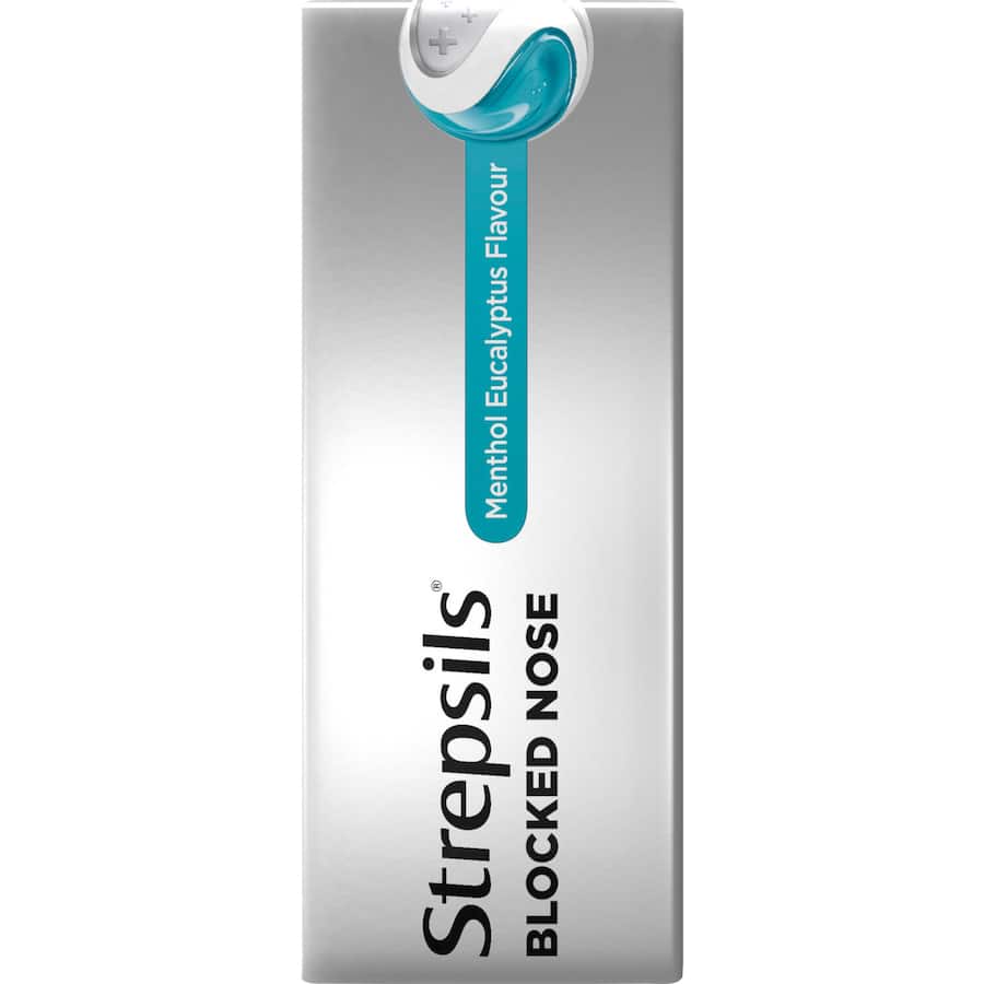 Strepsils Plus Blocked Nose Cough Throat Lozenges Menthol Eucalyptus 36pack