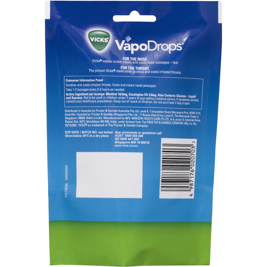 Vicks Vaponaturals Lozenges Original Menthol 42pack
