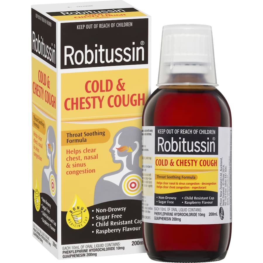 Robitussin Cough Medicine Cold & Chesty Cough 200mL