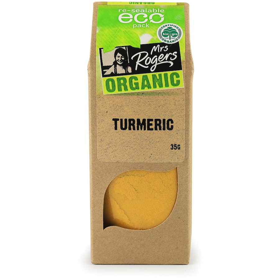 Mrs Rogers Eco Pack Turmeric Ground Organic Box 35g