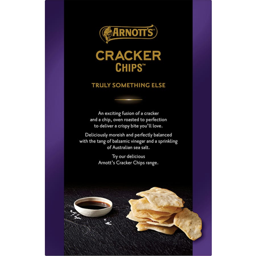 Arnotts Cracker Chips Sea Salt & Balsamic Vinegar 150g
