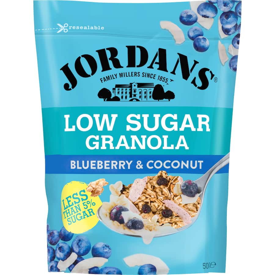 Jordans Granola Low Sugar Blueberry Coconut 500g