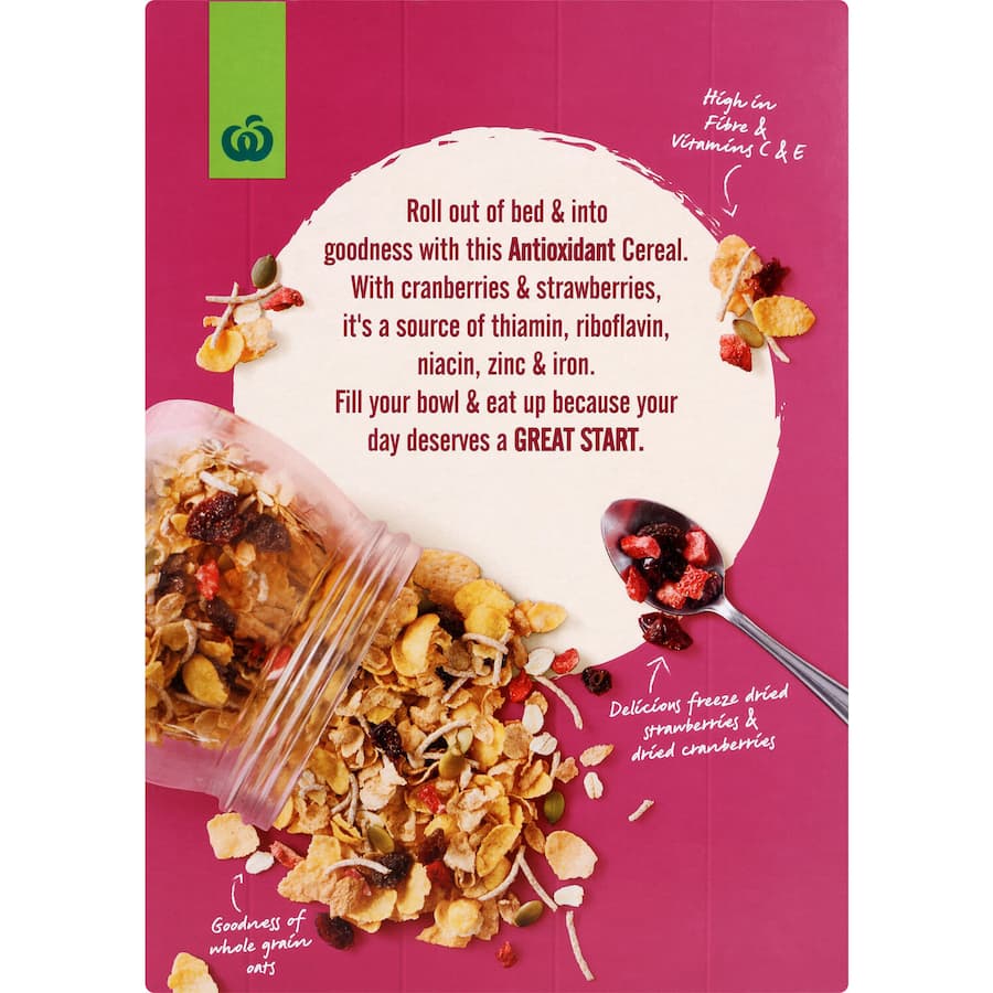Woolworths Great Start Cereal Antioxidant - Fruit 400g