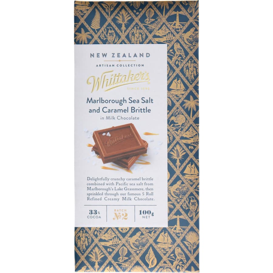 Whittakers Artisan Collection Chocolate Sea Salt & Caramel Brittle Block 100g