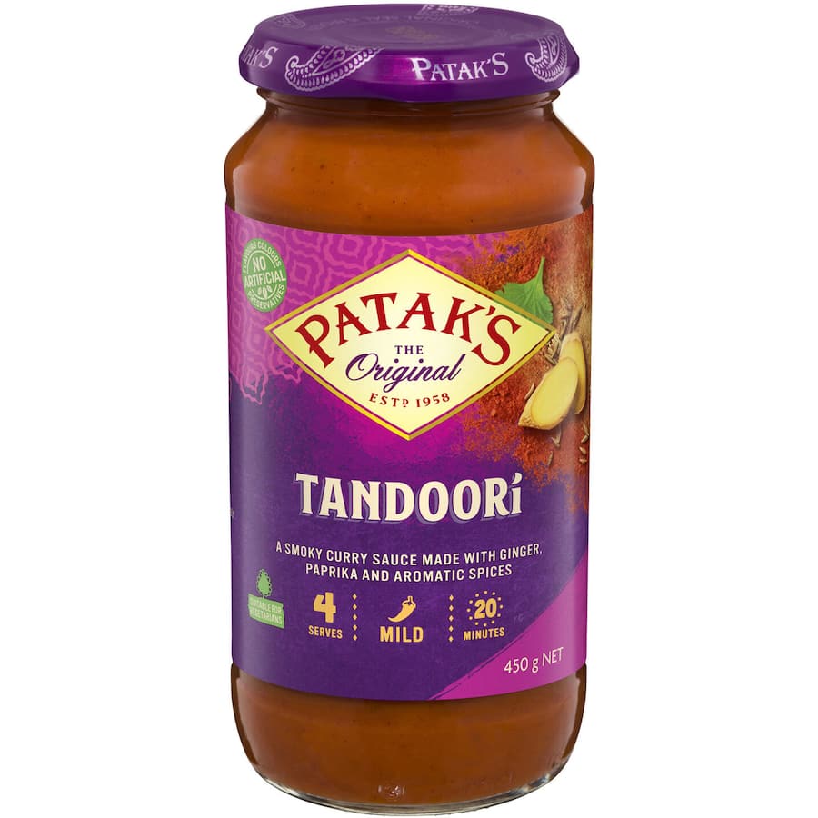 Pataks Curry Sauce Tandoori Mild Jar 450g