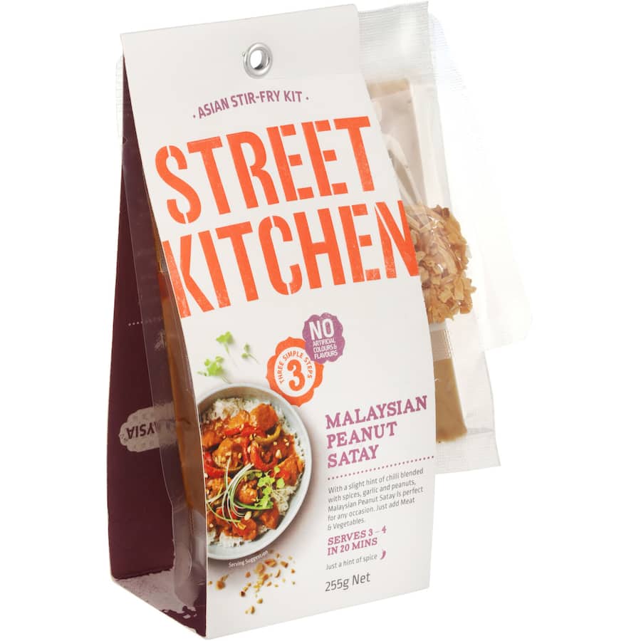 Street Kitchen Meal Kit Malaysian Peanut Satay Packet 255g