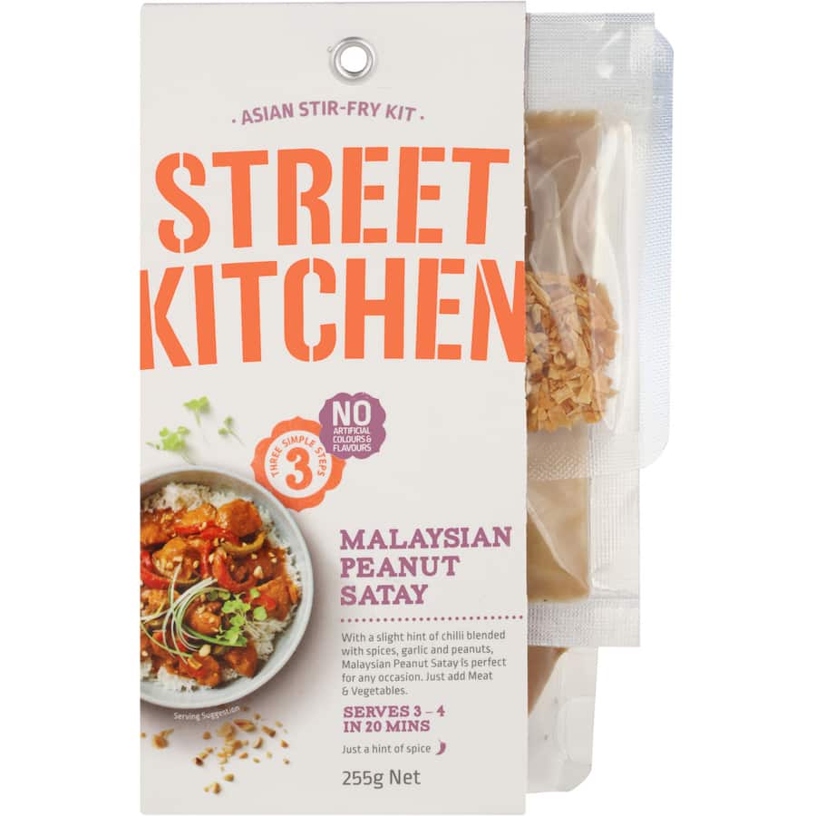 Street Kitchen Meal Kit Malaysian Peanut Satay Packet 255g