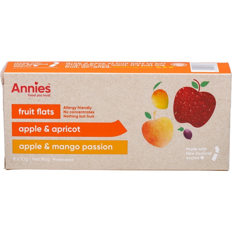 Annies Fruit Flats Fruit Snack Summer Fruits 80g 8pack