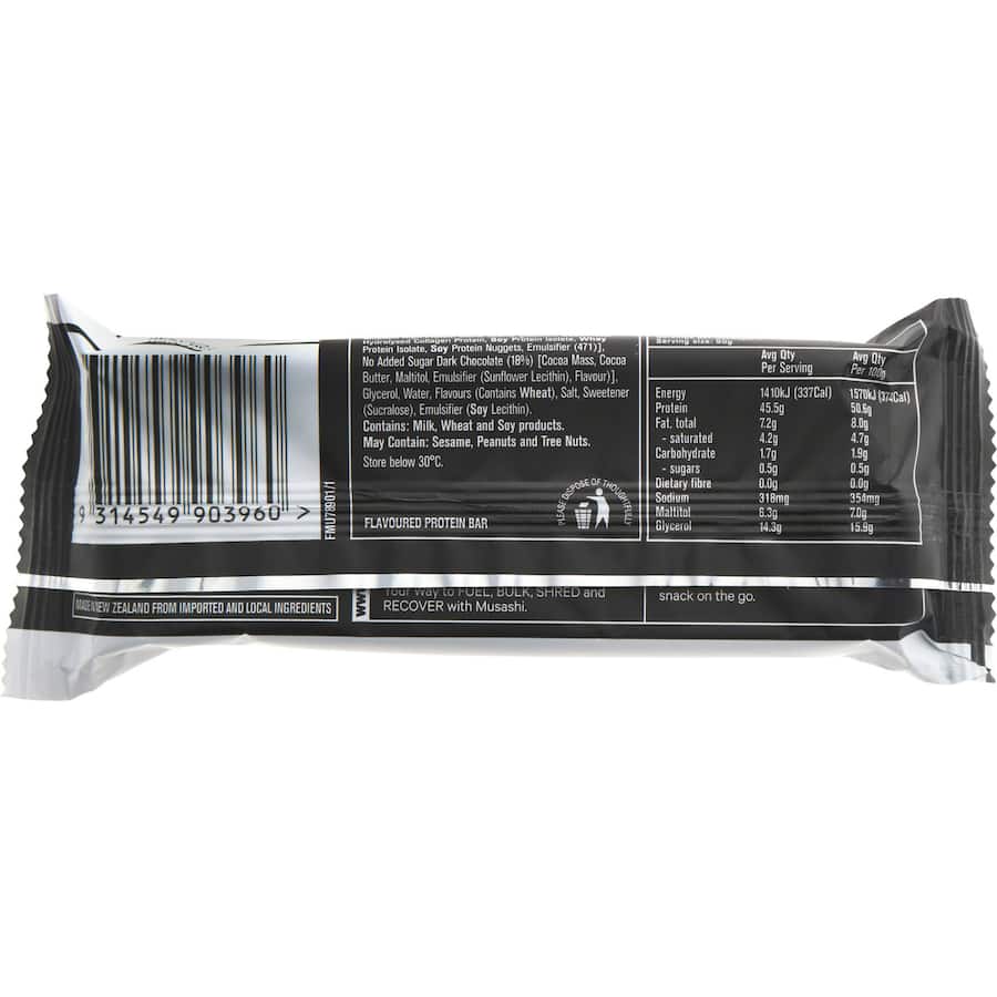 Musashi High Protein Bar Dark Chocolate Salted Caramel 90g