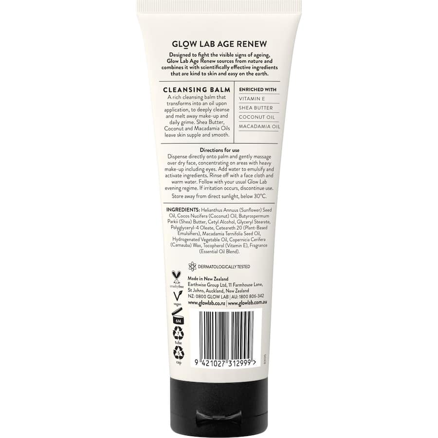 Glow Lab Age Renew Facial Cleanser Balm Tube 100mL