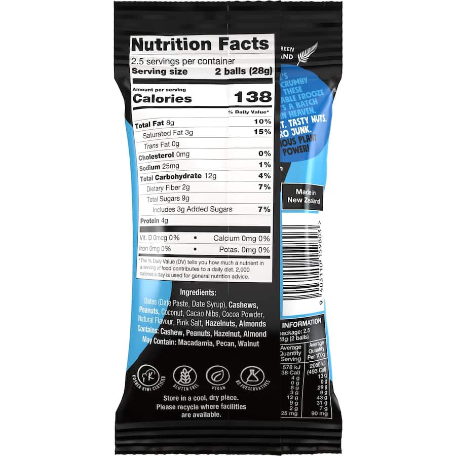 Frooze Balls Snack Balls Cookie Dough 70g