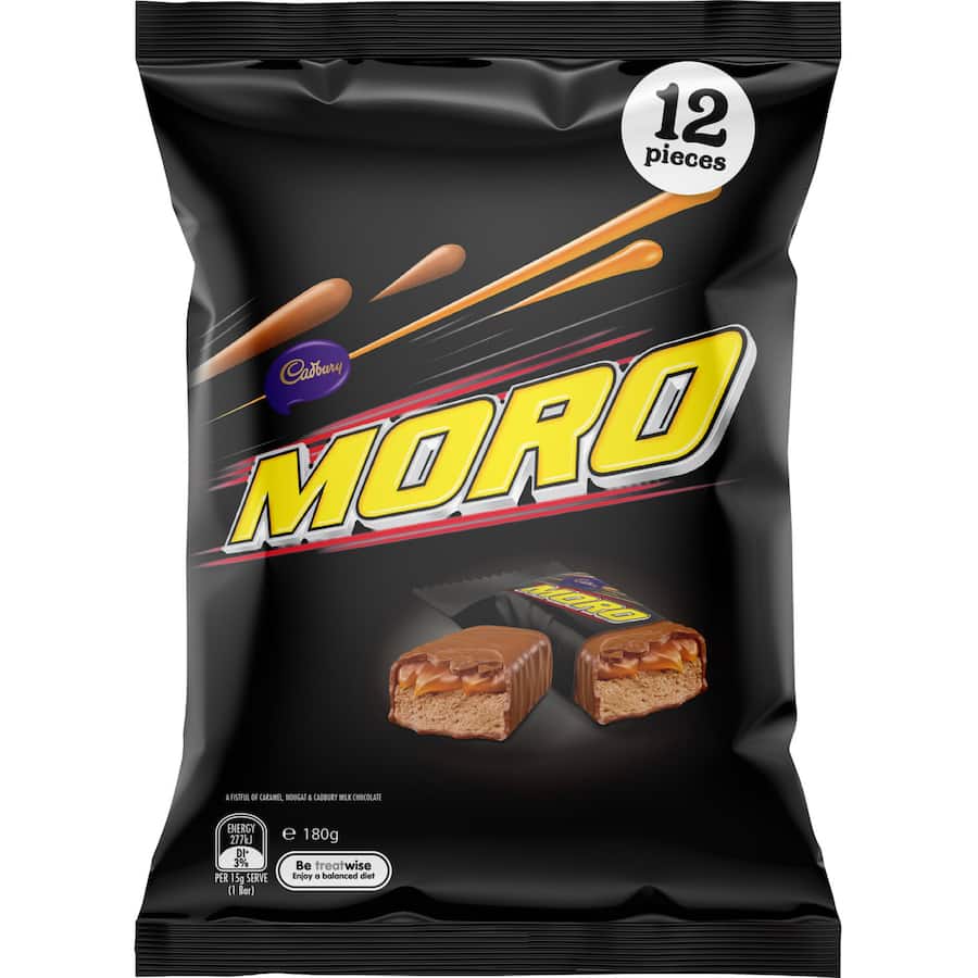Cadbury Chocolate Sharepack Moro 180g bag 12pack