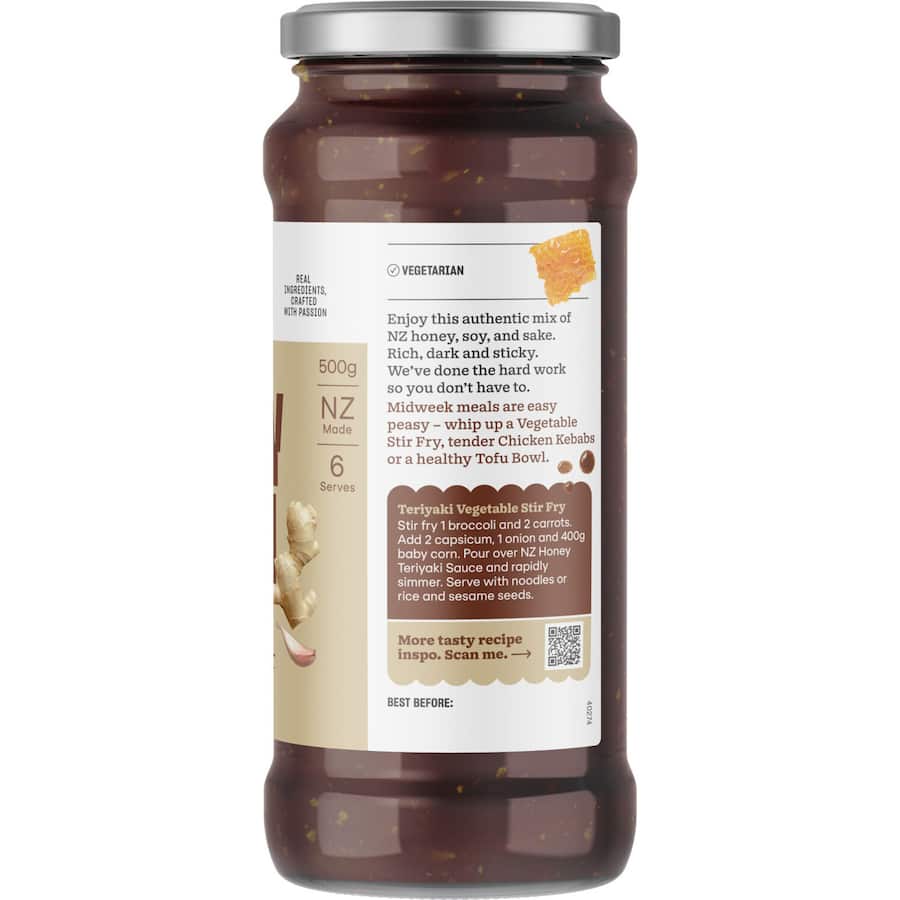 Barkers Meal Base NZ Honey Teriyaki With Sake 500g