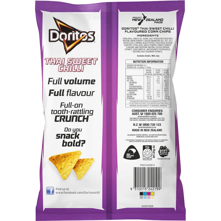 Doritos Corn Chips Sweet Thai Chilli 170g