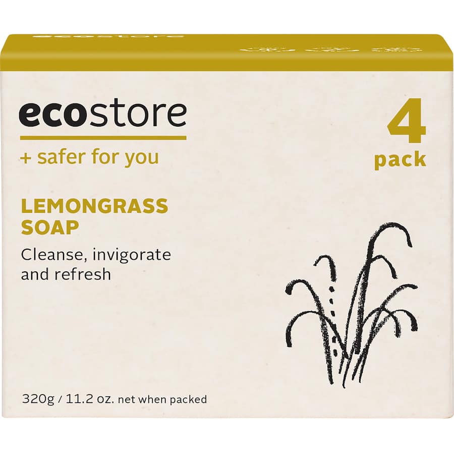Ecostore Soap Lemongrass 80g each 4pack