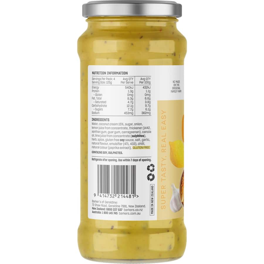 Barkers Meal Base Coconut Curry Sauce 500g