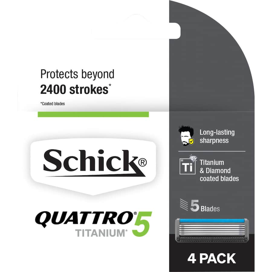 Schick Quattro Razor Blades Titanium 5 4pack