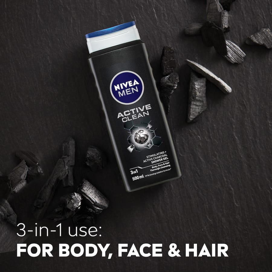 Nivea Men Shower Gel Active Clean 500mL