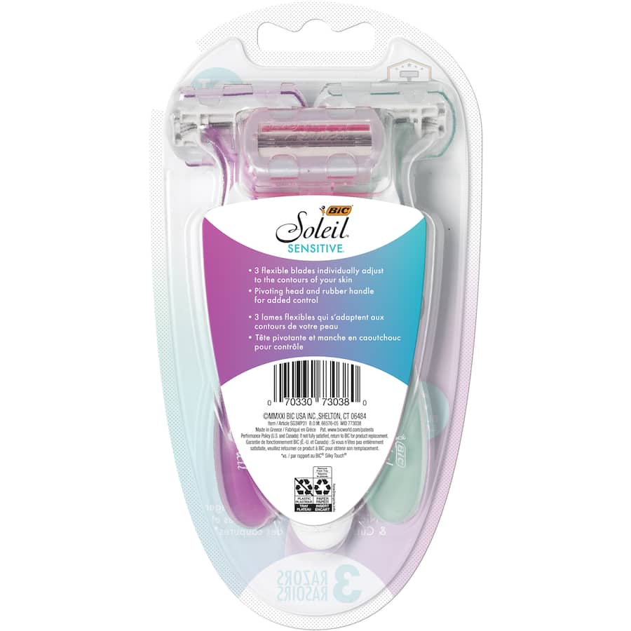 Bic Soleil Sensitive Disposable Razor 3pack