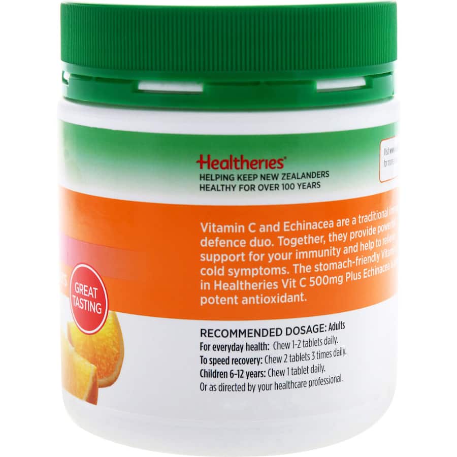 Healtheries Vitamin C With Echinacea 500mg Chewable tablets 160pack