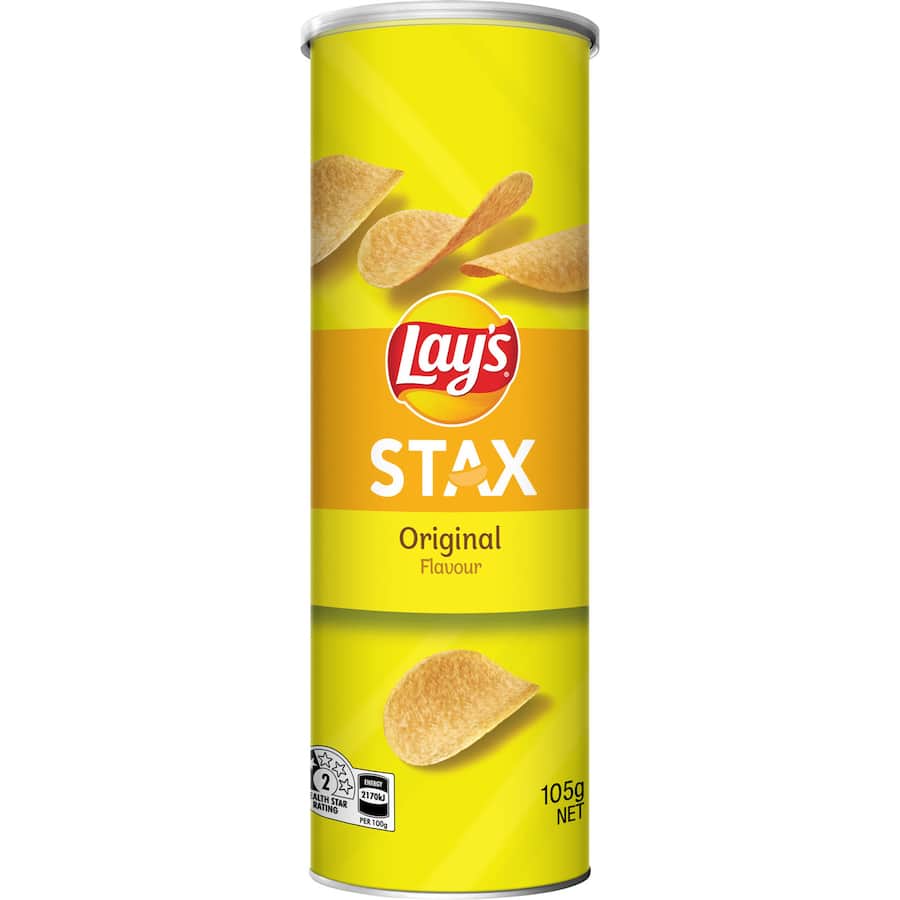 Lays Stax Potato Chips Original Cylinder 105g
